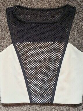 Vintage Express Sleeveless Mesh Crop Top